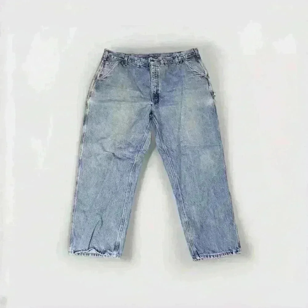 mens carhartt Blue Jeans B237 DST 46x30